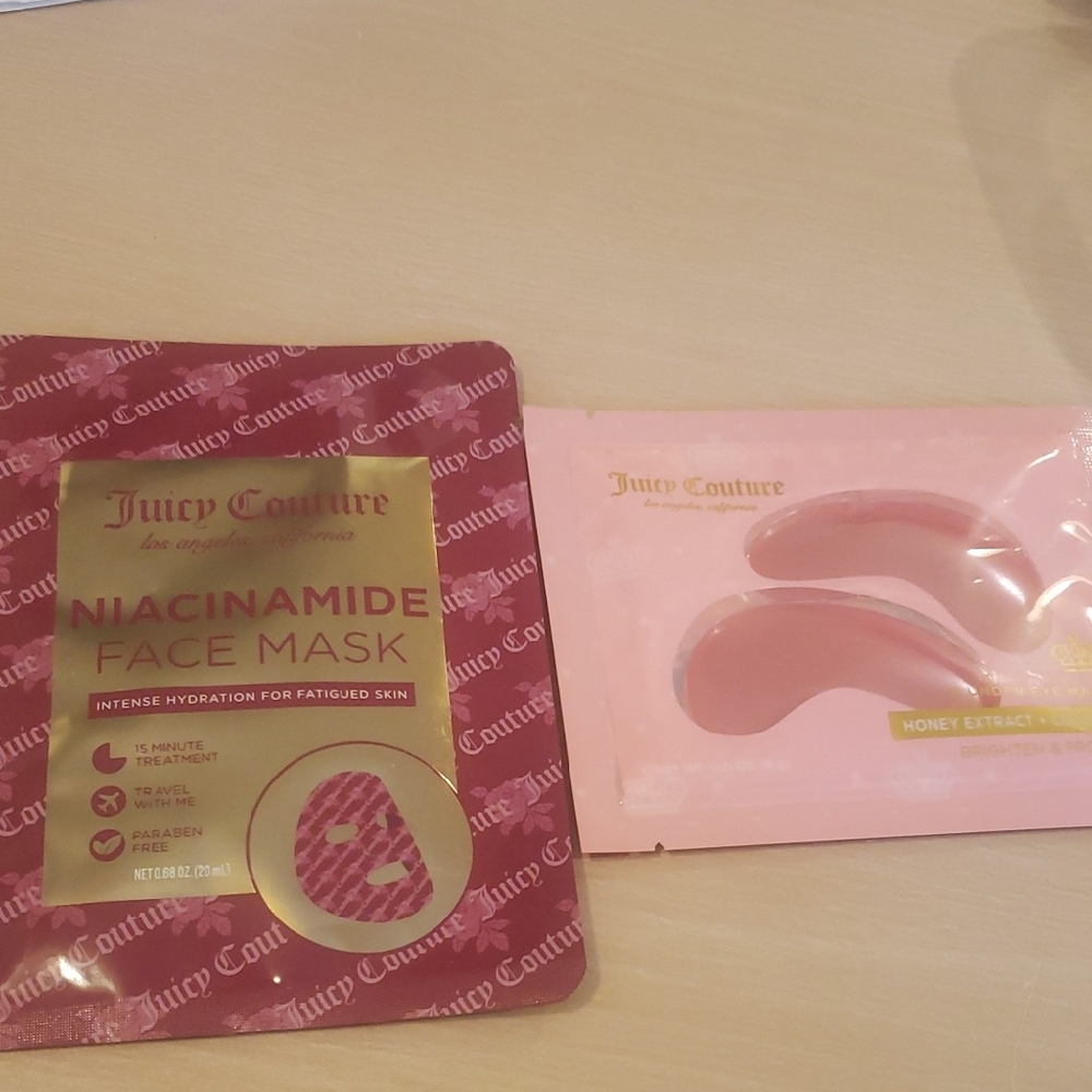 Juicy Couture Niacinamide Face Mask - And Eye Mask Bundle